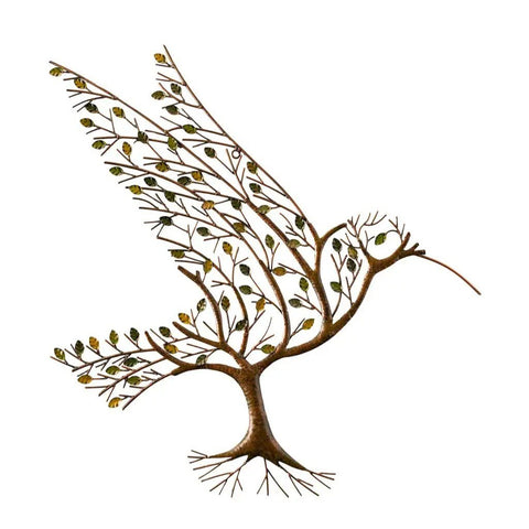Metallwandkunst „Kolibri und Zweig“, m3331005