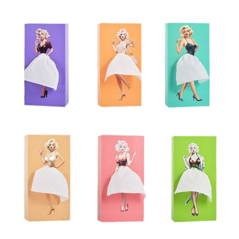 Cartoon Anime Mädchen Taschentuchbox Fliegender Rock Taschentuchbox Pod Rock Mädchen Gesicht Pumpkarton Niedliche Desktop-Dekoration m5010683