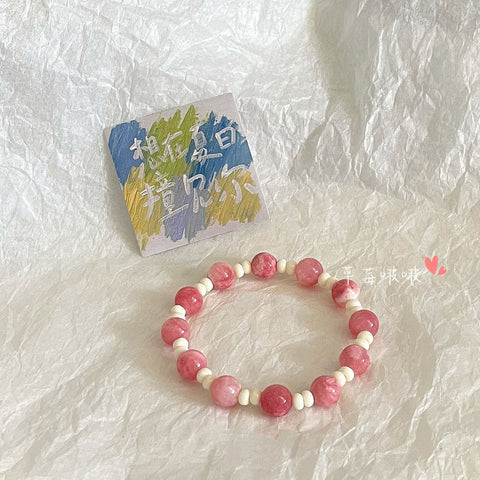 Bracelet en perles de céramique chinoise, bracelet féminin doux et mignon pour fille m3331322