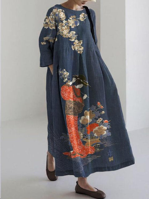 Rundhalsausschnitt süßes Damenkleid neues Kleid m301069 