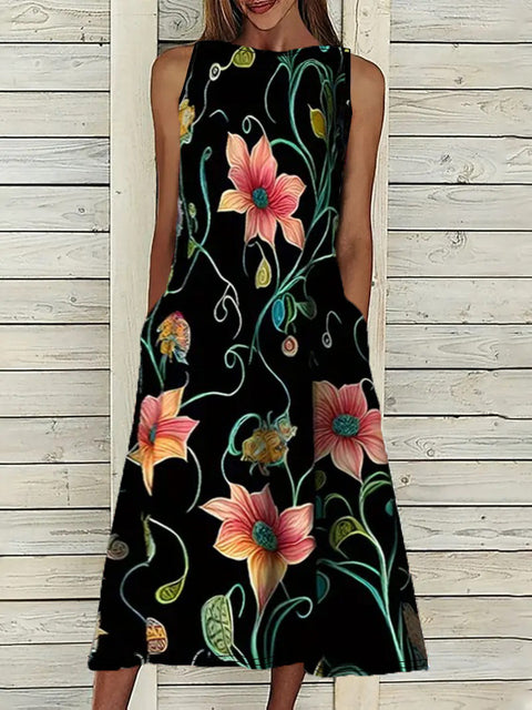 Robe élégante grande taille à imprimé gilet m301207 