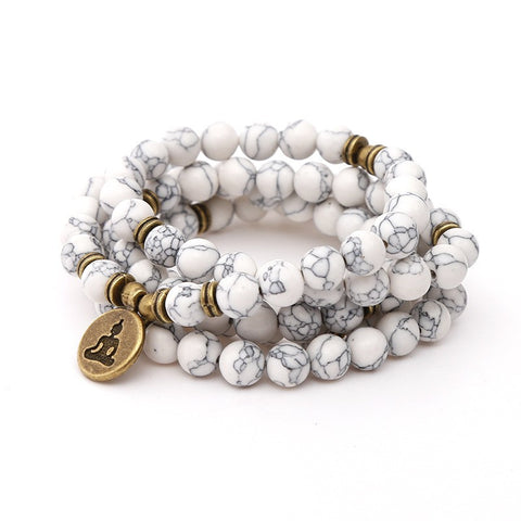 8 mm neues Amazon-Armband, 108 Buddha-Perlen, Lotus-Armband mit mehreren Kreisen, Lebensbaum-Anhänger, Pulloverkette, M3331309