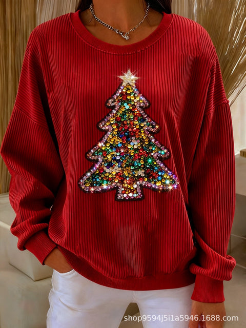 Autumn and winter top women's crew neck sweater m302181