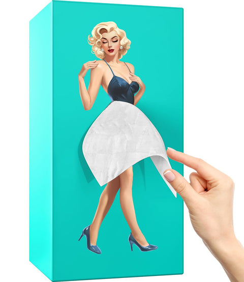 Cartoon Anime Mädchen Taschentuchbox Fliegender Rock Taschentuchbox Pod Rock Mädchen Gesicht Pumpkarton Niedliche Desktop-Dekoration m5010683