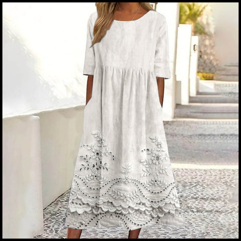 Sommer neuer lässiger Rundhals-Pendelrock mit mittlerer Taille für Damen m301259 