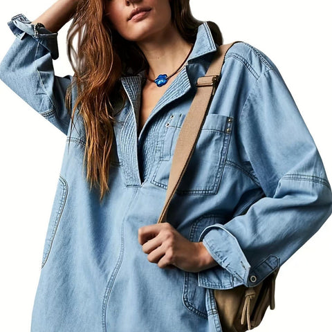 Long Sleeve Jacket V-Neck Fashion Design Casual Jacket m302205