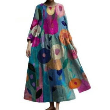 3D-gedrucktes lässiges lockeres Kleid für Damen m301278 