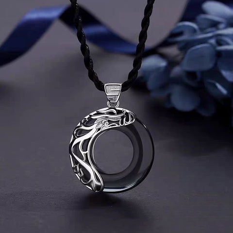 Collier pendentif rétro simple Soleil, Lune et Étoiles m3331241