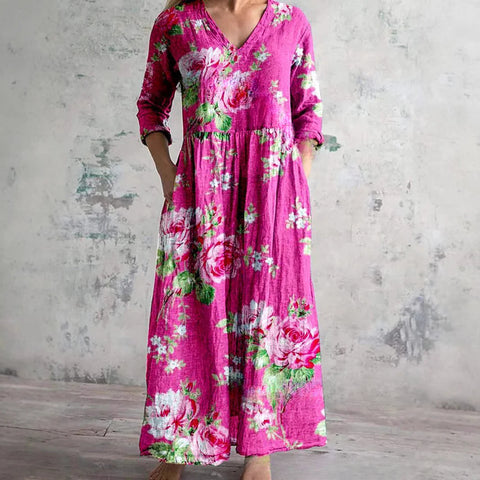 3D-Druck Sommer urban lässig lockeres Kleid Damen m301037