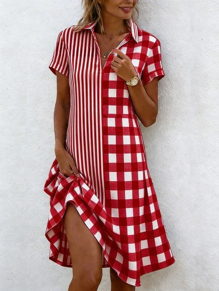 Holiday style print dress medium and long dress m302774
