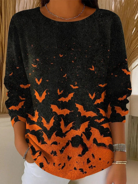 Crew Neck Casual Long Sleeve Top m302219