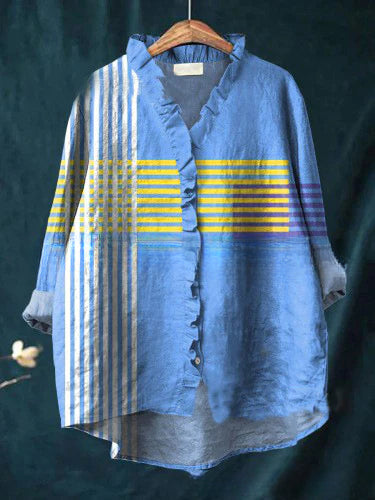 Damen T-Shirt mit Rundhalsausschnitt und lockerem Druck in Übergröße, m301365 
