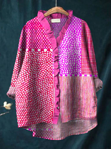 Lässiges Damen-T-Shirt mit Rundhalsausschnitt und lockerem Druck in großen Größen m301280 