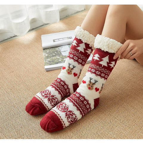 Weihnachts-Bodensocken mit Plüsch-Anti-Rutsch-Socken für Zuhause m1915010439 