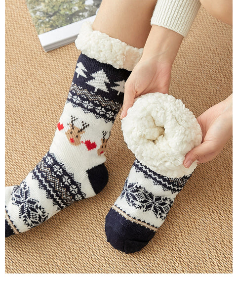 Weihnachts-Bodensocken mit Plüsch-Anti-Rutsch-Socken für Zuhause m1915010439 