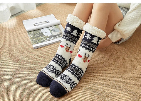 Weihnachts-Bodensocken mit Plüsch-Anti-Rutsch-Socken für Zuhause m1915010439 