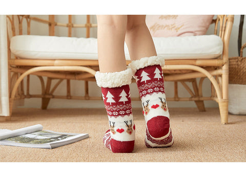 Weihnachts-Bodensocken mit Plüsch-Anti-Rutsch-Socken für Zuhause m1915010439 
