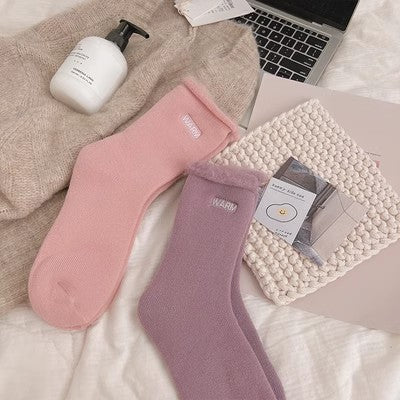 Gestickte Schneesocken, mittellange Kindersocken, bodenlange Herbst- und Wintersocken aus reiner Baumwolle, m1915010464 
