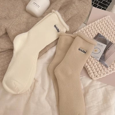 Gestickte Schneesocken, mittellange Kindersocken, bodenlange Herbst- und Wintersocken aus reiner Baumwolle, m1915010464 