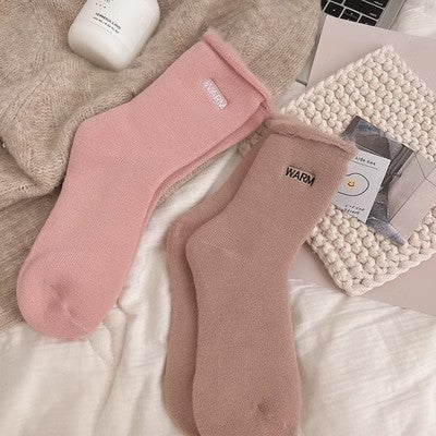 Gestickte Schneesocken, mittellange Kindersocken, bodenlange Herbst- und Wintersocken aus reiner Baumwolle, m1915010464 
