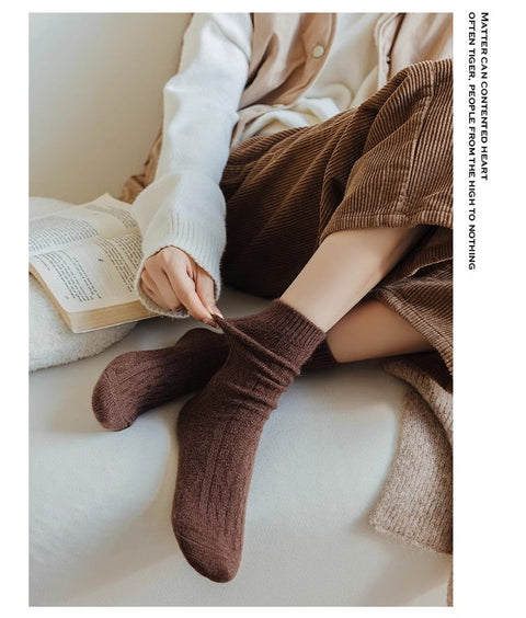Kaschmir-Florsocken für Damen ergänzen im Herbst und Winter dicke warme Kaschmirstrümpfe m1915010467