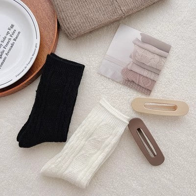 Kaschmir-Florsocken für Damen ergänzen im Herbst und Winter dicke warme Kaschmirstrümpfe m1915010467