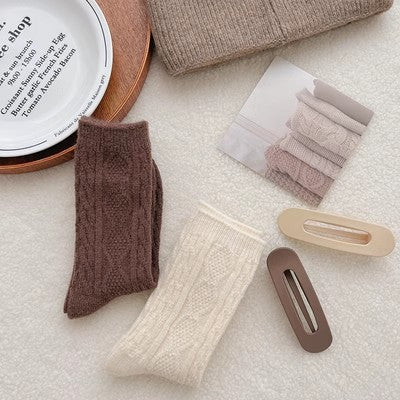 Kaschmir-Florsocken für Damen ergänzen im Herbst und Winter dicke warme Kaschmirstrümpfe m1915010467