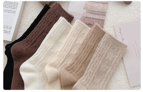 Kaschmir-Florsocken für Damen ergänzen im Herbst und Winter dicke warme Kaschmirstrümpfe m1915010467