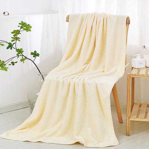 Large and thickened coral velvet pineapple absorbent bath towel m1915010550
