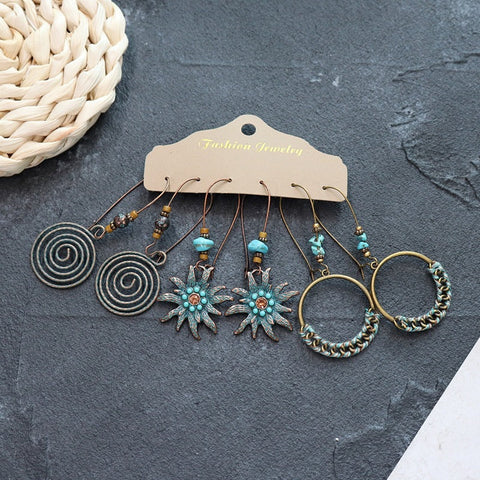 Boucles d'oreilles longues style ethnique bohème m1915010447