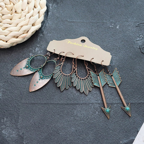 Boucles d'oreilles longues style ethnique bohème m1915010447