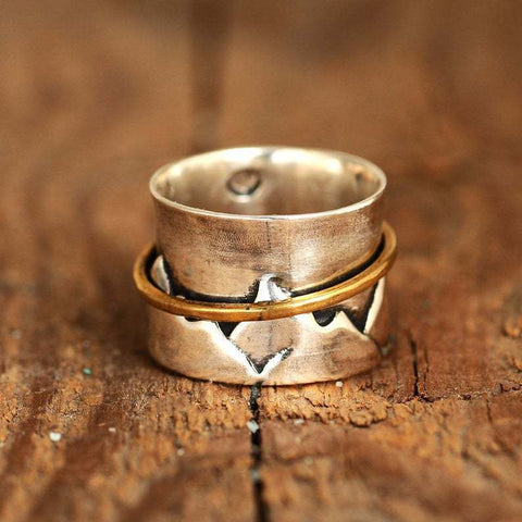 creative retro color separation valley gold ring moonlight stone ring jewelry m1915010478
