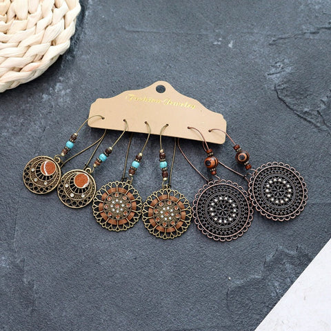 Boucles d'oreilles longues style ethnique bohème m1915010447