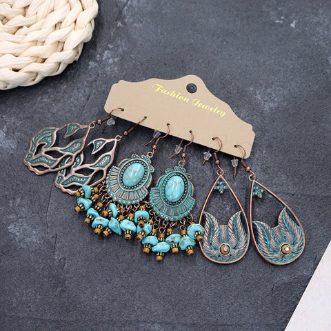 Boucles d'oreilles longues style ethnique bohème m1915010447