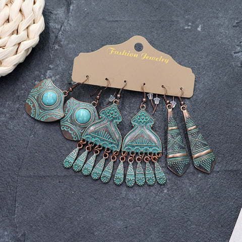 Boucles d'oreilles longues style ethnique bohème m1915010447