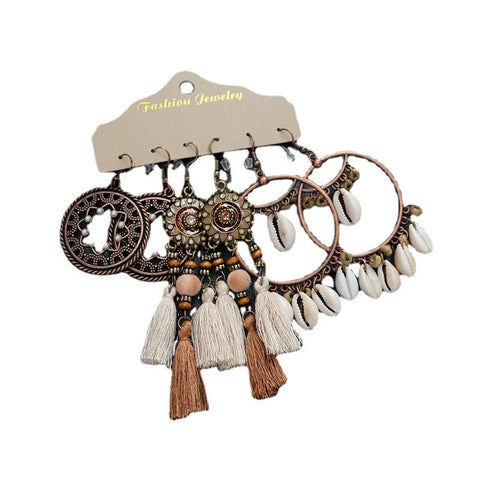 Boucles d'oreilles longues style ethnique bohème m1915010447
