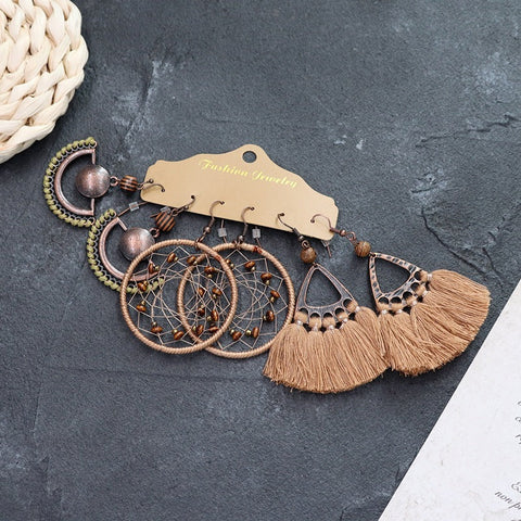 Boucles d'oreilles longues style ethnique bohème m1915010447