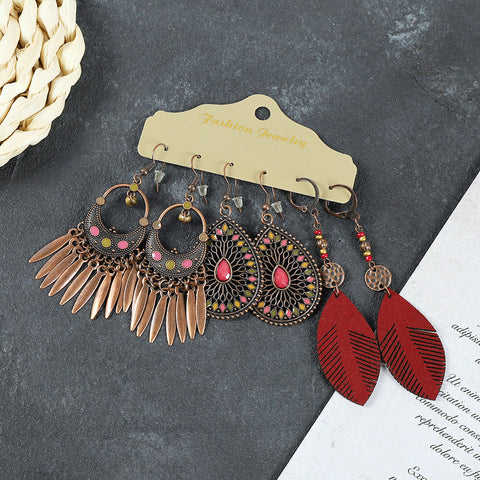 Boucles d'oreilles longues style ethnique bohème m1915010447