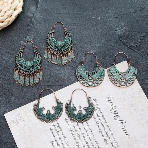 Boucles d'oreilles longues style ethnique bohème m1915010447
