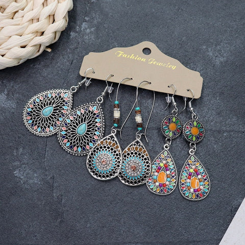 Boucles d'oreilles longues style ethnique bohème m1915010447