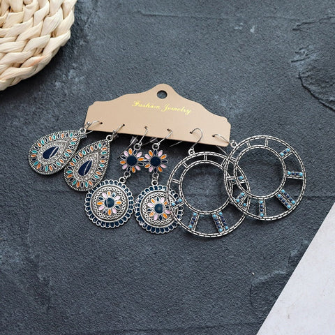 Boucles d'oreilles longues style ethnique bohème m1915010447