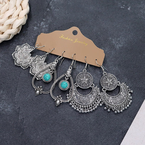 Boucles d'oreilles longues style ethnique bohème m1915010447