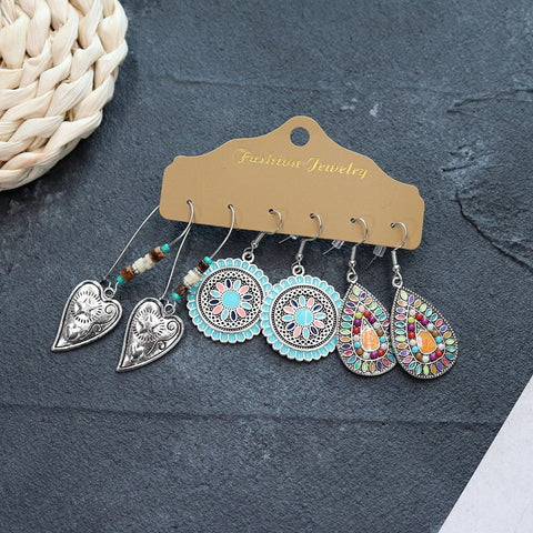 Boucles d'oreilles longues style ethnique bohème m1915010447