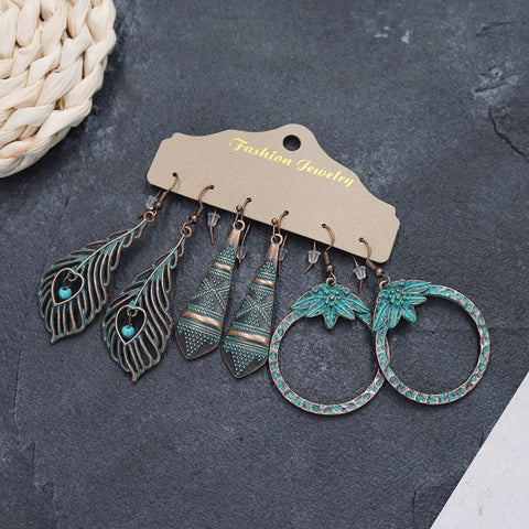 Boucles d'oreilles longues style ethnique bohème m1915010447