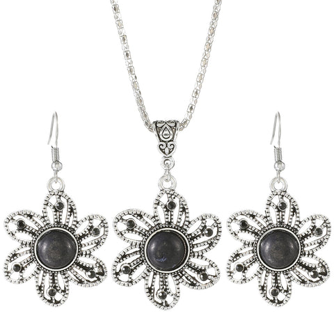 Retro-Sonnenblumen-Türkis-Set m1915010646