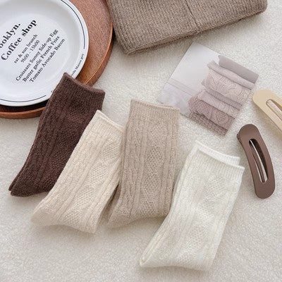Kaschmir-Florsocken für Damen ergänzen im Herbst und Winter dicke warme Kaschmirstrümpfe m1915010467