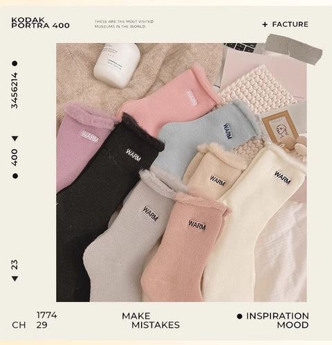 Gestickte Schneesocken, mittellange Kindersocken, bodenlange Herbst- und Wintersocken aus reiner Baumwolle, m1915010464 