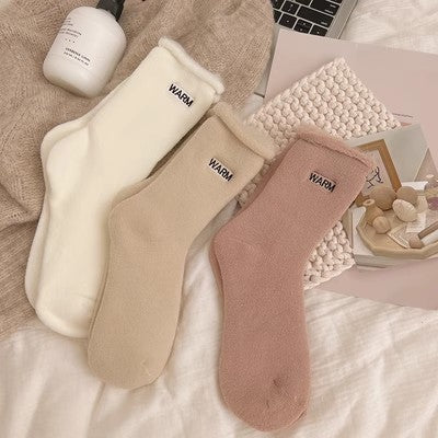 Gestickte Schneesocken, mittellange Kindersocken, bodenlange Herbst- und Wintersocken aus reiner Baumwolle, m1915010464 