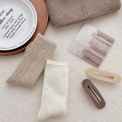 Kaschmir-Florsocken für Damen ergänzen im Herbst und Winter dicke warme Kaschmirstrümpfe m1915010467